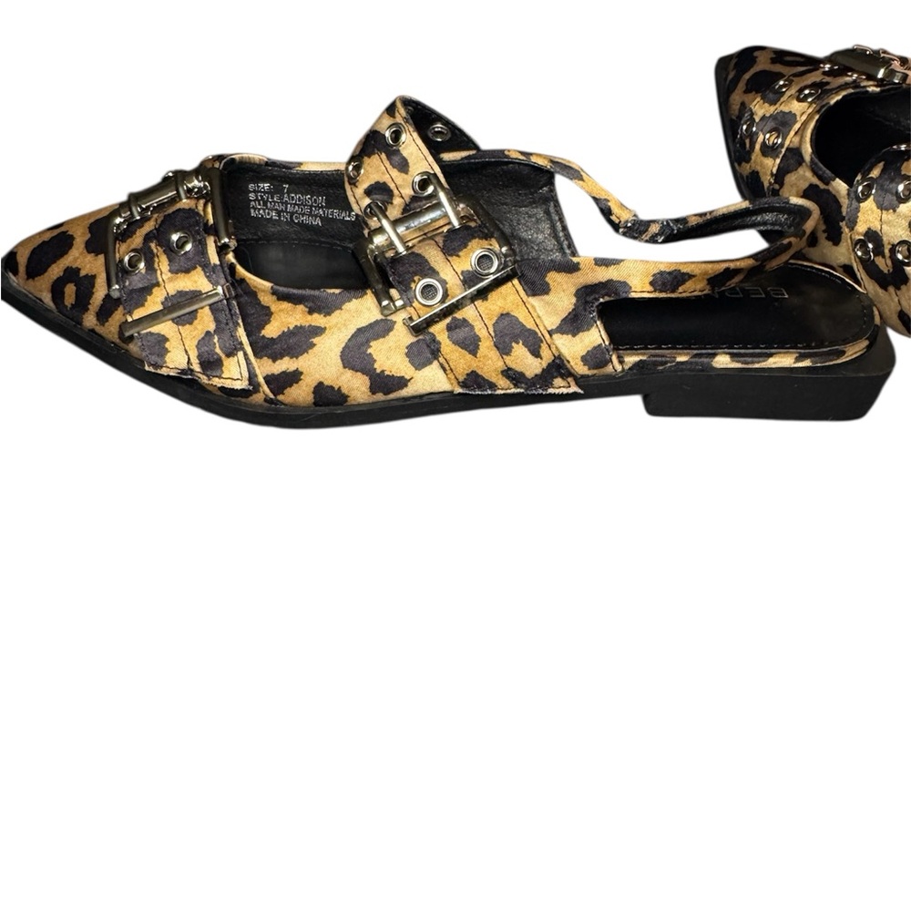 BERNESS 
Double Buckle Pointed Toe
Slingback Flat Leopard Brand New - Picture 3 of 11